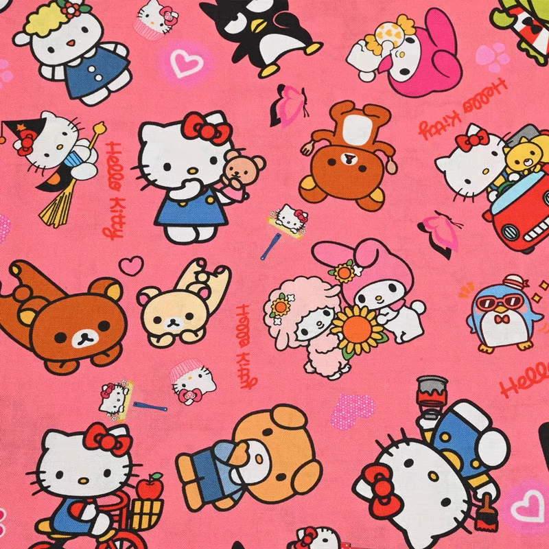 45x 100% см Sanrio персонажи хлопчатобумажная ткань для шитья Лоскутная Одежда DIY квилтинг рукоделие материал