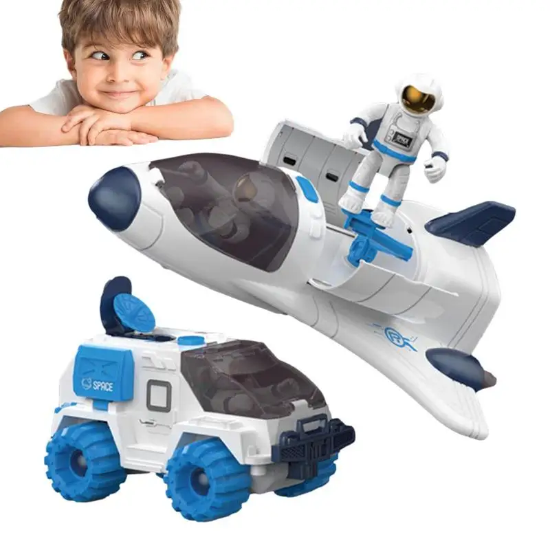 

Outer Space Toy Set Rocket And Vehicle Toys For Toddlers 3-5 Battery Operated Rocket And Vehicle Toy For Girls Boys Kids