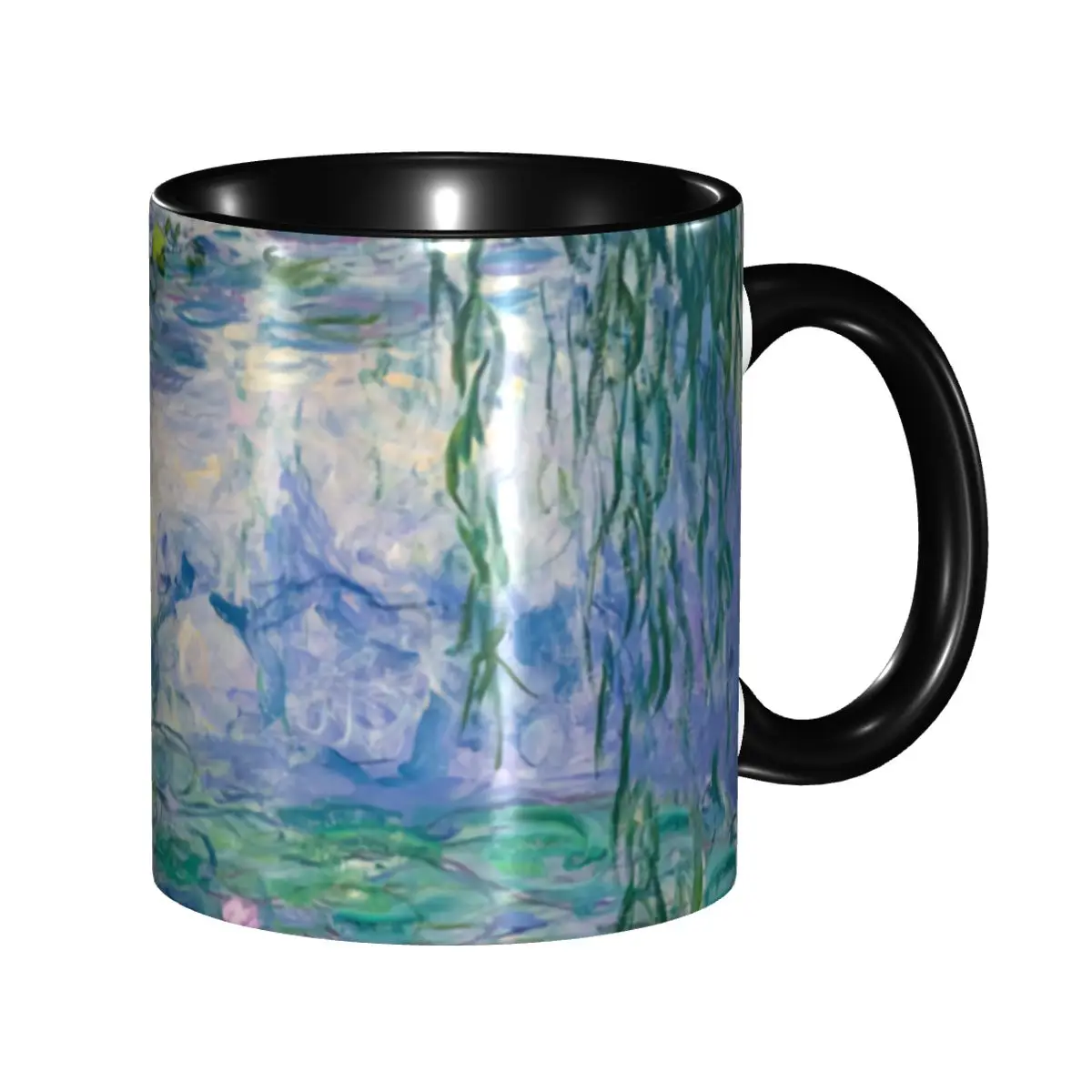 

DIY Monet Lilies Ceramic Mugs Personalized Coffee Cup Creative Gift
