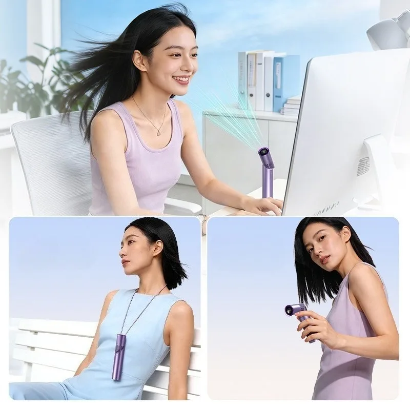 

Portable Folding Fan Brushless Motor Large Capacity Rechargeable Mini Handheld Neck Hanging Fan