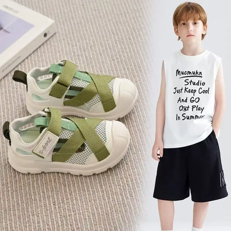 أحذية رياضية صيفية للأطفال من نسيج شبكي قابلة للتنفس للأولاد والبنات أحذية للأطفال الصغار أحذية رياضية عصرية للأطفال