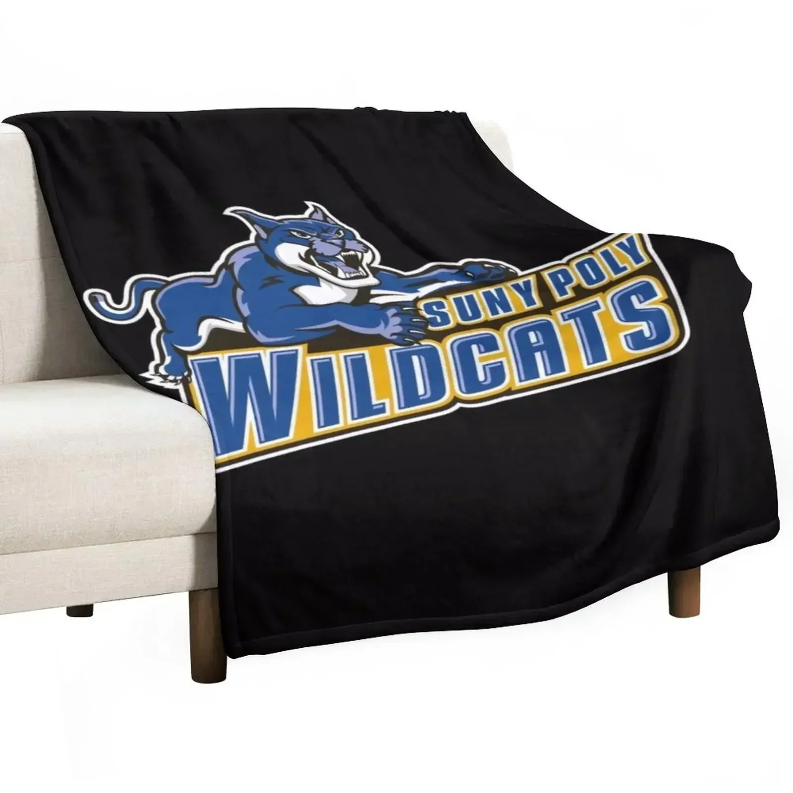 

SUNY Polytechnic Institute wild cats Throw Blanket Warm Accent Blanket for Living Room Decoration
