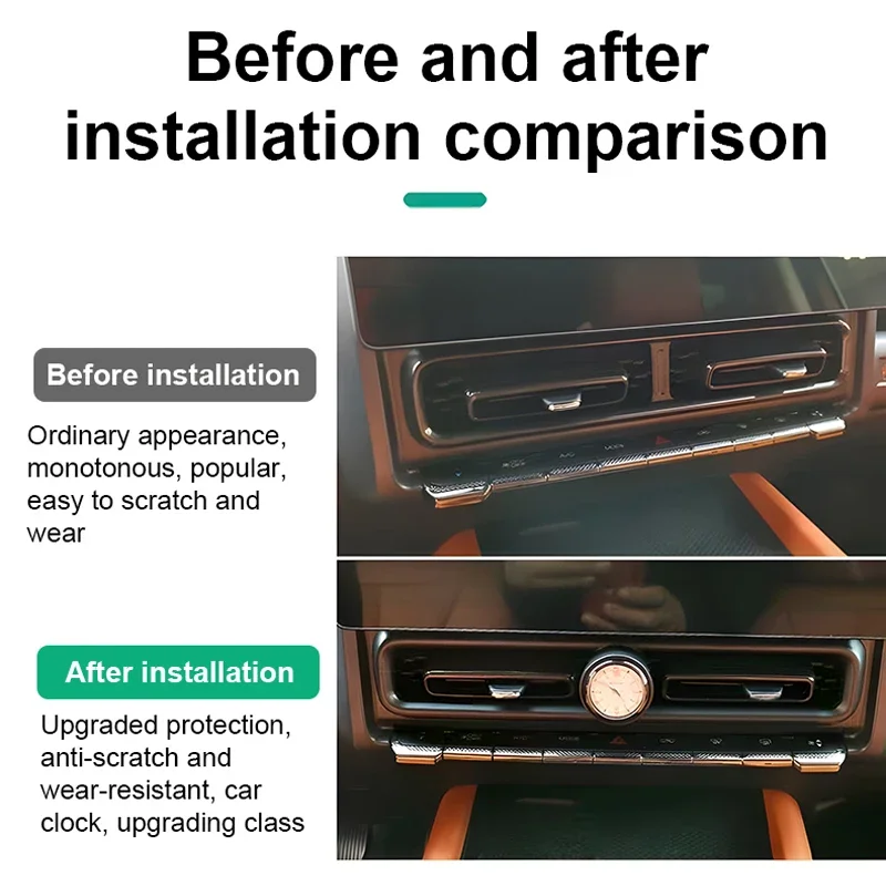 For Haval H9 MK2 2024-2026 Central Air Outlet Frame With Watch Air Conditioning Cover Interior Accessories