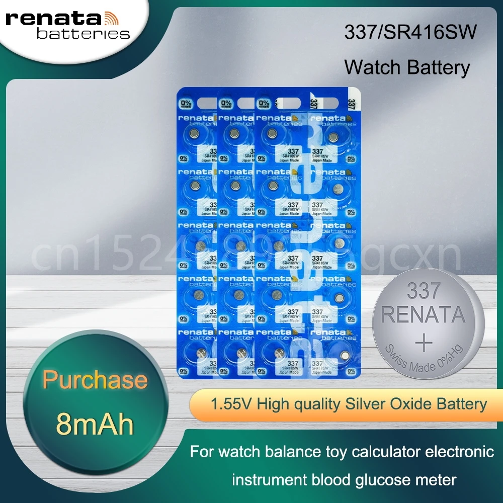LR416 Batterie im Test: Warum die Renata 337 SR416SW AG6 LR416 die beste Wahl für Uhren und Geräte ist