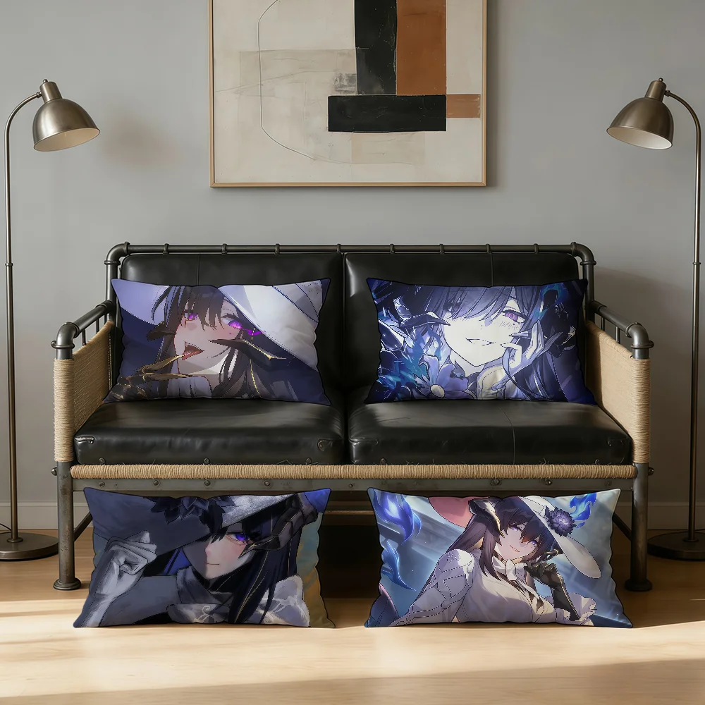 

Game Honkai Star Constance The Dahlia cushion cover Rectangle Pillow Cover Sofa Decoration Bedding Comfort Print