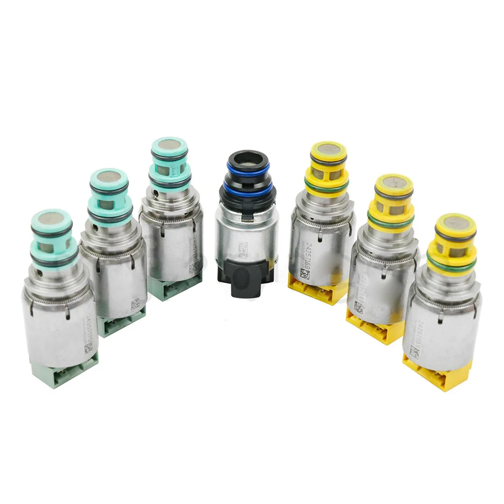 7Pcs 6T45E 6T40E 6T40 6T45 Transmission Shift Solenoid Kit For Chevrolet Cruze Equinox Buick LaCrosse Regal 24257170 24257169