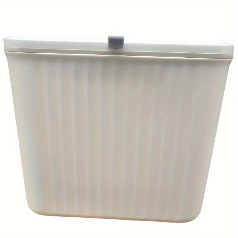 Space saving wall mounted trash bin 2-in-1 with lid, toilet, household kitchen, hanging wall crevice storage bin