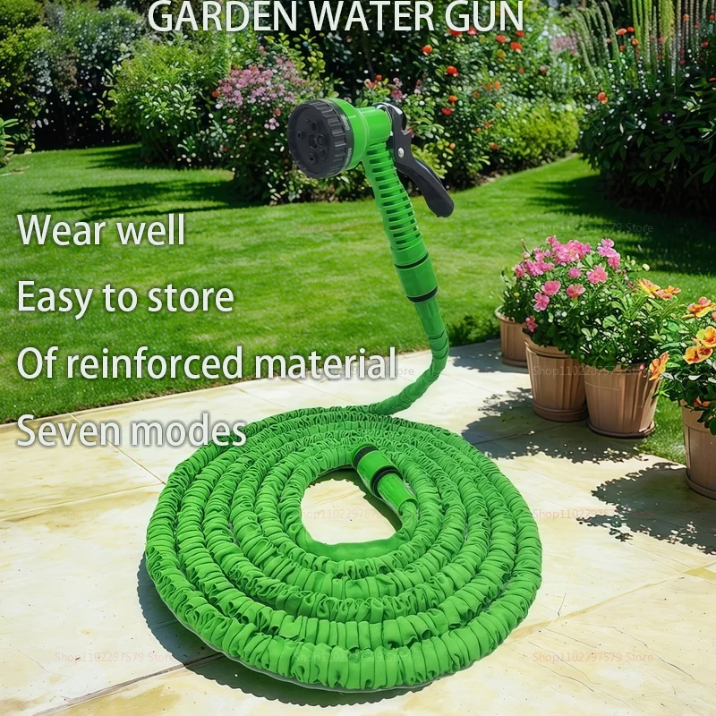 Manguera mágica expandible para lavado de coches de alta presión, 7 funciones de pulverización de agua, pistola de agua para riego de jardín, manguera Flexible para patio de césped doméstico
