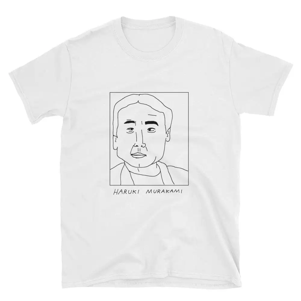 Badly Drawn Authors Haruki Murakami T Shirt FREE Worldwide Delivery