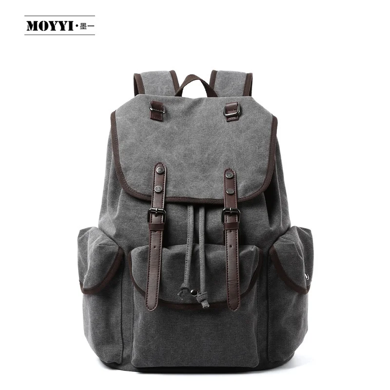 Mochila Retro para ordenador portátil de 15 pulgadas para hombre y mujer, morral escolar de tendencia, informal, Simple, de viaje