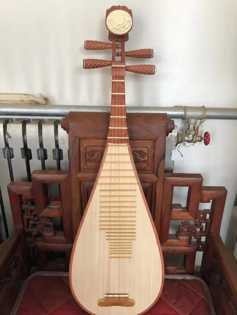 Chinese Traditional String Musical Instrument Pipa Adult Beginner Practice Stage Performance Professional Wooden Pipa