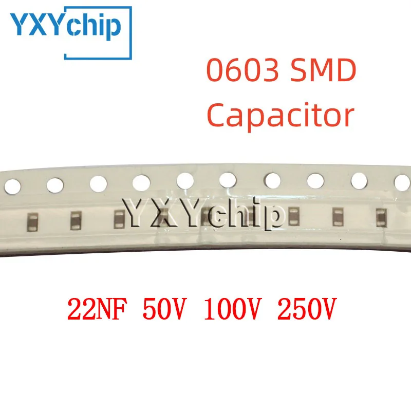 100PCS 0603 22NF 50…