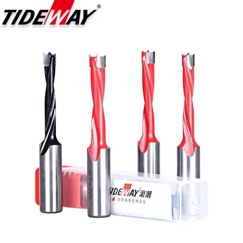 Tideway 1pc Woodworking Forstner Gang Drill Bits Alloy Hole Opener 70mm Total Length Router Bit for Wood Carbide Row Drill Head