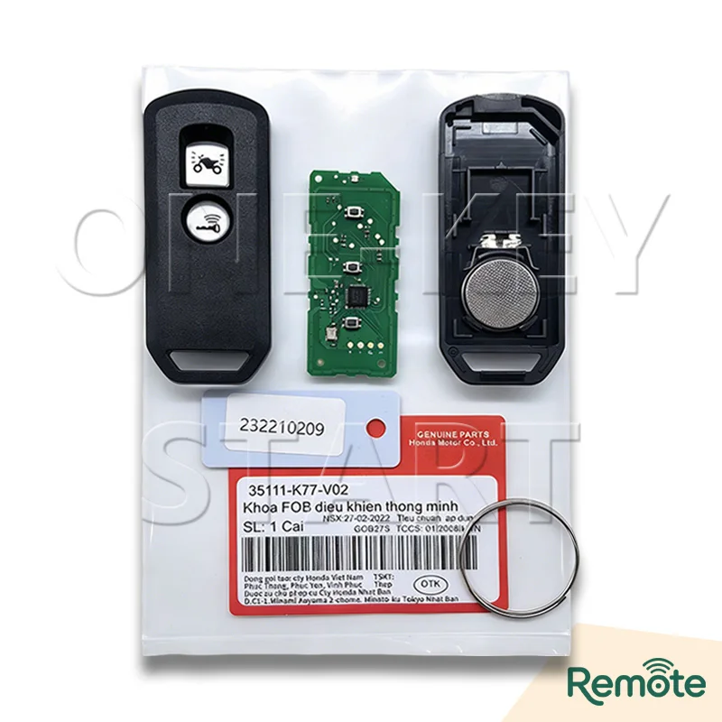 35111-K77-V02 ID47 Chip 433MHz Motorrad-Fernbedienungsschlüssel für Honda Motorrad Roller SH125 150 300 PCX150 ADV X-ADV【EIN-TASTEN-START】 – Detail 5