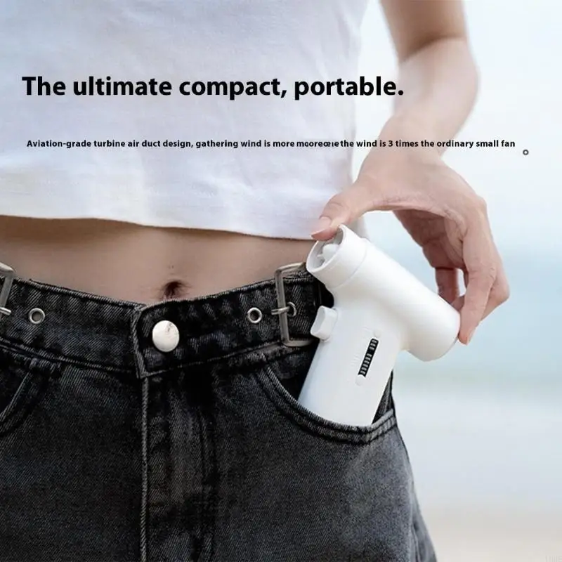 L9BE Lightweight Portable Handheld Fan 5000mAh Rechargeable Air Blower 6 Speed