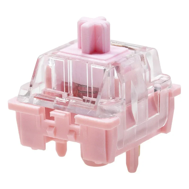 KTT Rose Switch Linear 63g 5pin MX switch for Mechanical Keyboard Factory Lubed Pink PC PA POM