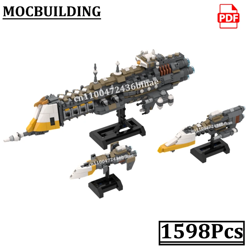 Lunar-Class Cruiser Battlefleeted Gothics Spaceship Model MOCBUILDING Blocks Construction Toys Gift Bricks