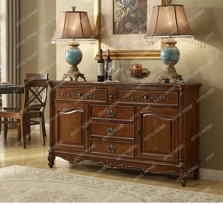 

YY living room solid wood dining side cabinet integrated wall storage, entrance, foyer, storage
