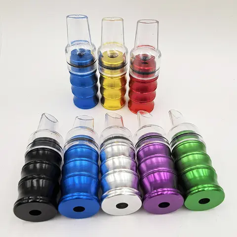 1/3/6PCS Mini Sneak a Toke Mini One Hitter Bamboo Shaped Metal Tobacco Portable Smoking Pipe