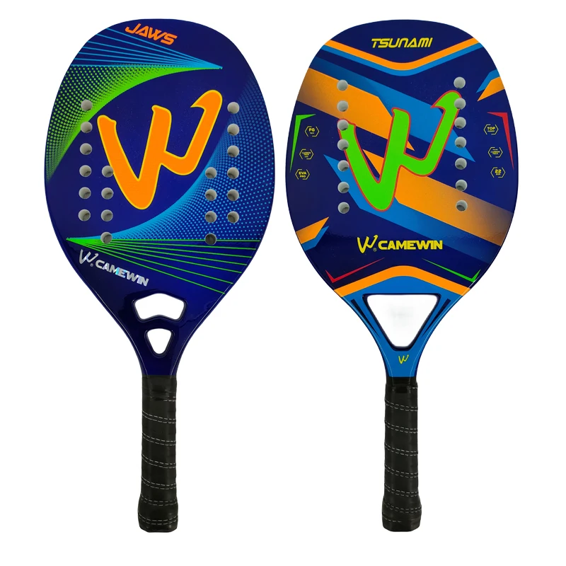 Camewin Beach Tennis Racket 50% Carbon Inner Core EVA Foam Fibe Send Protective Bag High Quality Tennis Racket 2024 the New