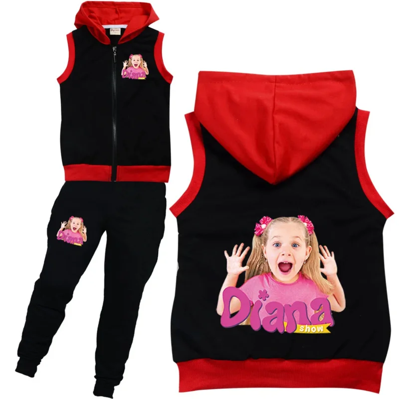 

AIAI 2025Diana Roma Show Одежда для детей, осенне-зимние толстовки с героями мультфильмов для маленьких девочек, штаны, комплекты, повседневный спортивный костюм для маленьких мальчиков