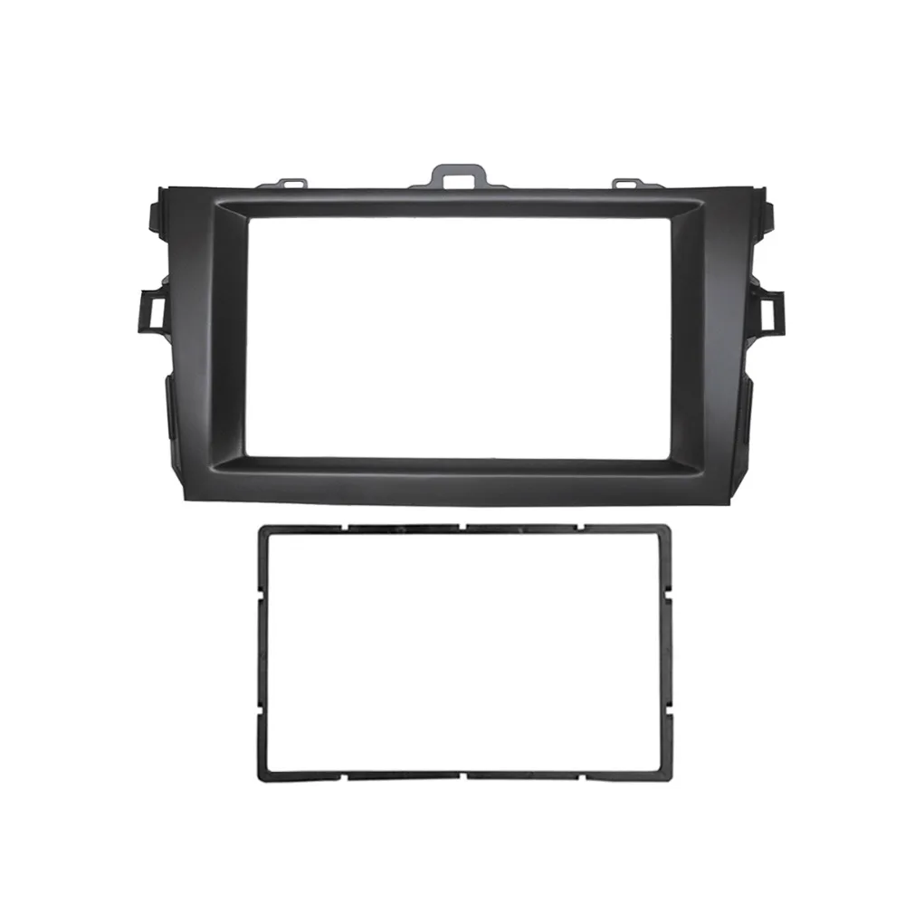 HY Fasia Din Ganda untuk Toyota Corolla Audio Fasia Radio GPS DVD Stereo Panel CD Dash Mount Instalasi Kit Trim Bingkai Bezel