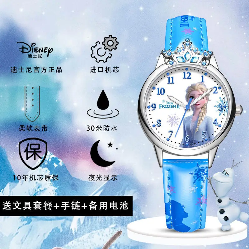 Disney Kinderhorloge Mickey Minnie Bevroren Meisjes Kawaii Peuter Basisschool Student Elsa 61 Kinderdagcadeau