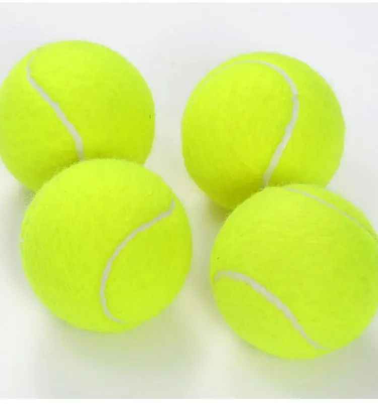 

4pcs Rubber Tennis Ball High Resilience Tennis Practice Ball for School Competition Training Exercises