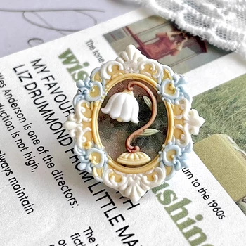 Lily of the valley sealing wax stamp head multi-layer special shaped 3d embossing envelope invitation decoration children&#x27;s DIY toy