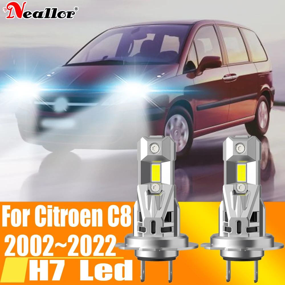 

2pcs High Power H7 Led Headlight Canbus No Error H18 Car Bulb 6000K White Light Moto Diode Lamp 12v 55w For Citroen C8 2002~2022