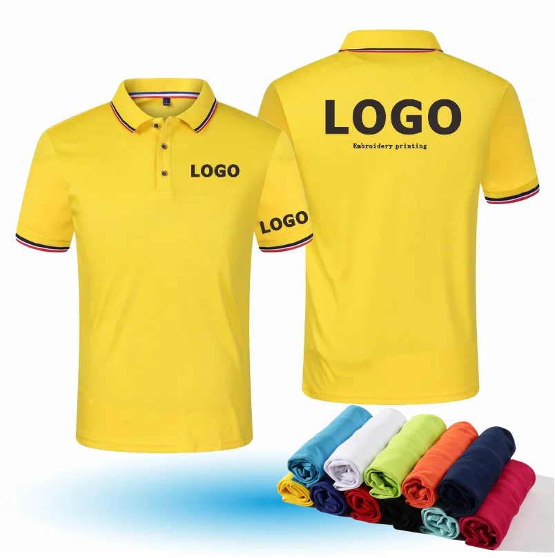 Custom Logo Short-Sleeved Quick-Drying Polo Embroidery Team Print Photo DIY Clothing Business Uniforms Comfort Ventilate