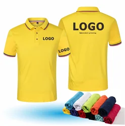 Custom Logo Short-Sleeved Quick-Drying Polo Embroidery Team Print Photo DIY Clothing Business Uniforms Comfort Ventilate