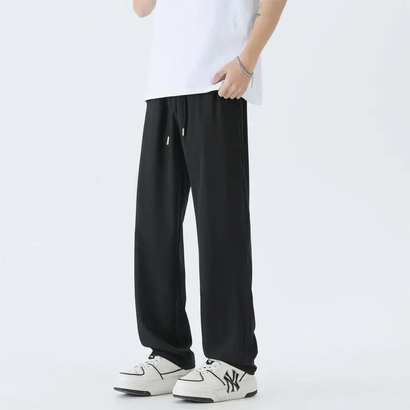 

M-XXXXXL мужские летние быстросохнущие спортивные брюки из ледяного шелка легкие дышащие спортивные брюки для бега и тренировок 5XL