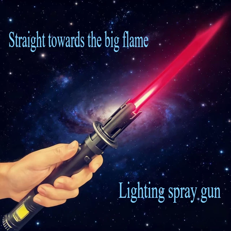 

New Powerful Metal Windproof Torch Spray Gun 360° Butane Gas Cigar Lighter Outdoor Turbine for Grill and Welding Tool