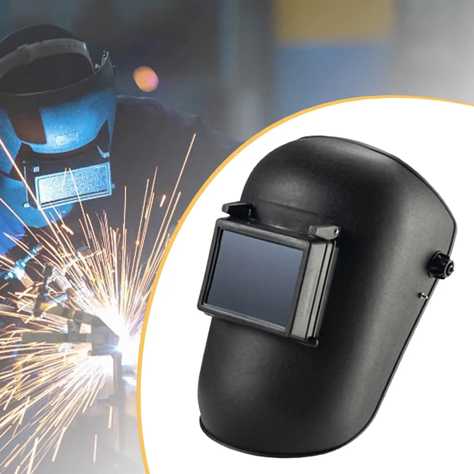 Flip Front Welding Mask Face Protector Professional Dust Resistant, 180° Rotation Adjustment, Work Protective Gear, Face Shield