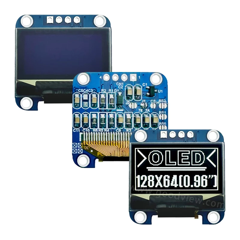 Factory hot sales 0.96 Inch 12864 oled i2c display ssd1306 drive IIC four-wire interface White characters