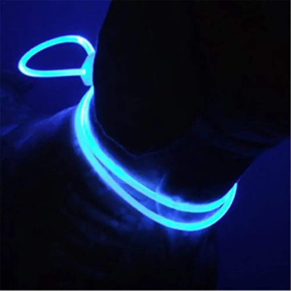 1pcs Adjustable LED Pet Collar Luminous Pet Safety Collars Water Resistant Flashing Light Fashionable Pet Collar Pet Supplies