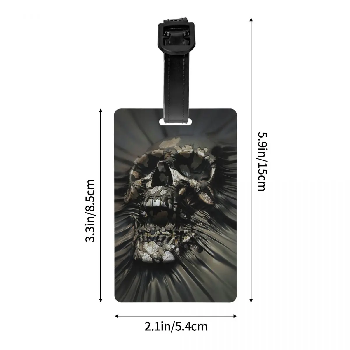 Horror Skull Wrap Bagagelabel Gothic Death Skelet Reistas Koffer Privacy Cover Id Label