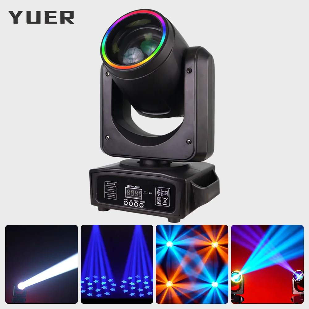 

Светодиодный луч 200 Вт с подвижной головкой и кольцом, 6 + 12 призмов, 7 гобосов, эффект радуги, управление DMX512 для DJ, дискотеки, вечеринки, свадьбы, бара, клуба