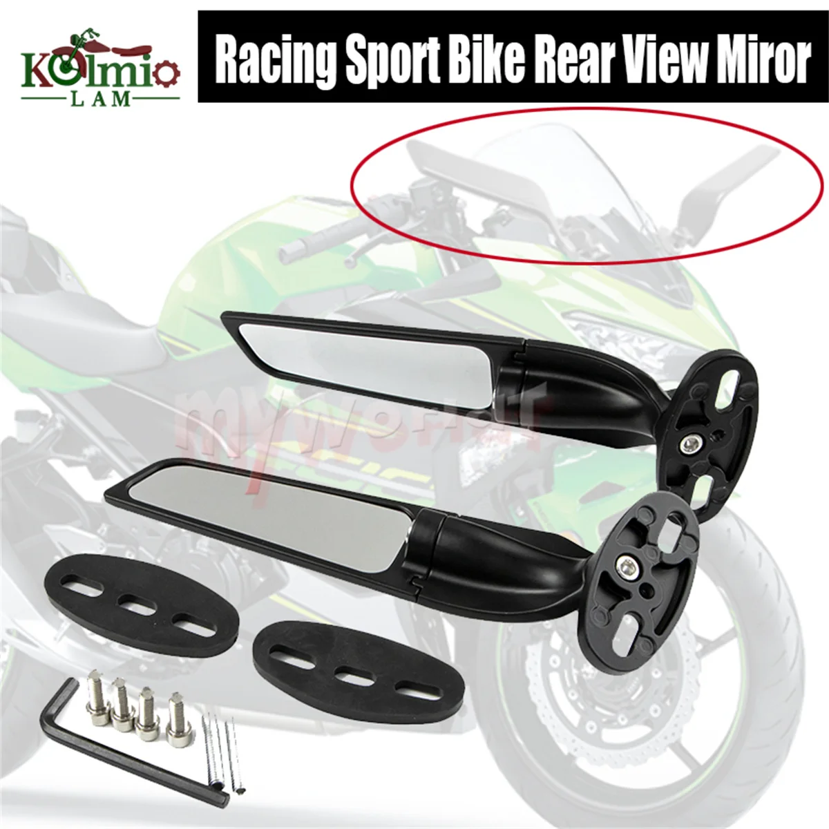 

Fit For BMW S1000RR HP4 RACE M1000RR Wing Adjustable Rotating Racing Rearview Mirrors S1000 M1000 RR