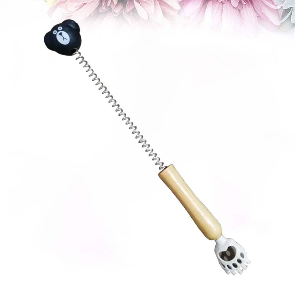 

Spring Wood Elastic Massage Hammer Durable Stick Home Use Back Massage Pat Relaxation Tool for Legs Neck Waist