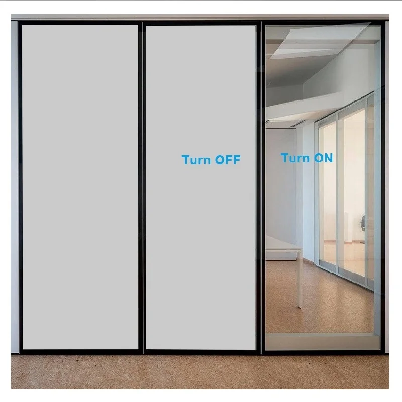 Switchable PDLC Smart Film, Self-Adhesive Privacy Glass Film, Electronic Smart Glass Window Film, Instant On/Off PDLC
