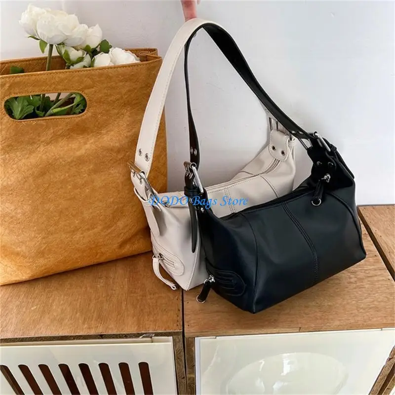 

Women Armpit Bag Solid Color Handbag All-matching Shoulder Bag Underarm Bag