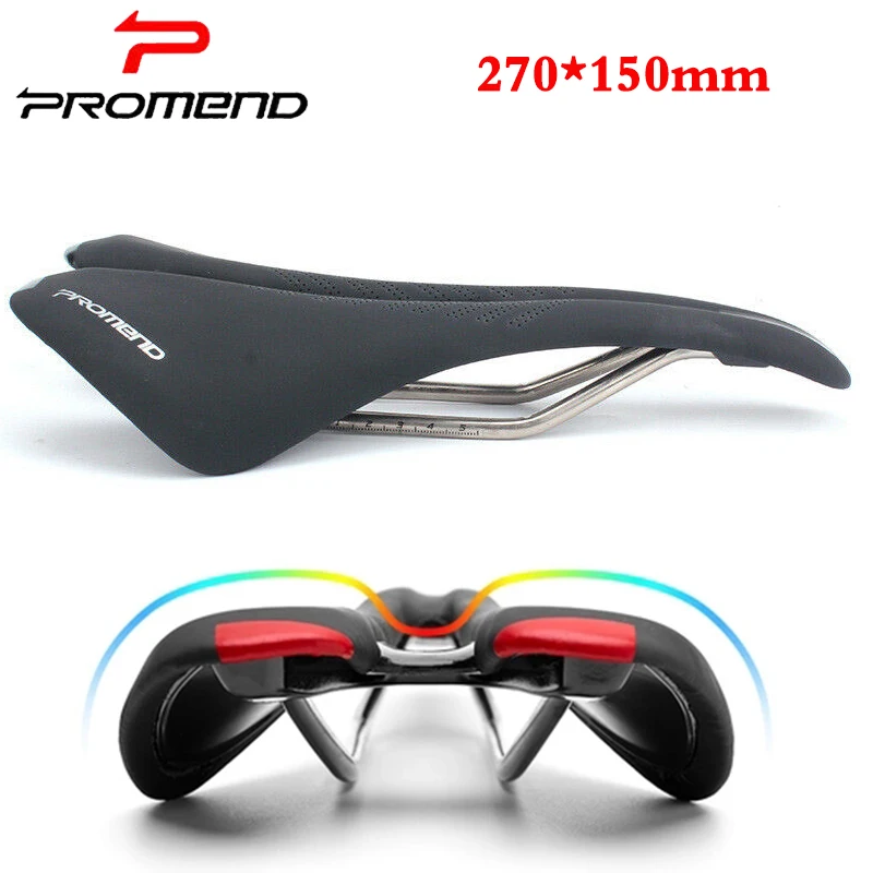 PROMEND Bicycle Seat PU Leather Mtb Saddle Shockproof Road Bike Saddle Comfortable Cycling Seats Racing Part