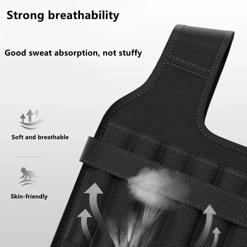 Vest only 1x Upgrade Adjustable 30kg Loading Weighted Vest Fitness Weight Training Vest Comfortable Waistcoat Fitness Equipment