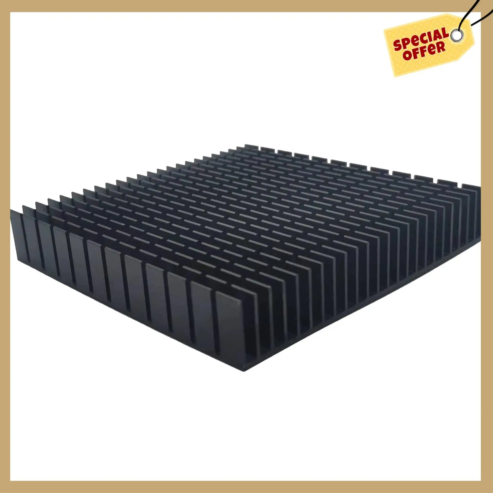 Kinerja Stabil-120Mm Panel Pemanas Heat Sink Aluminium Heatsink Radiator Penguat Daya CPU