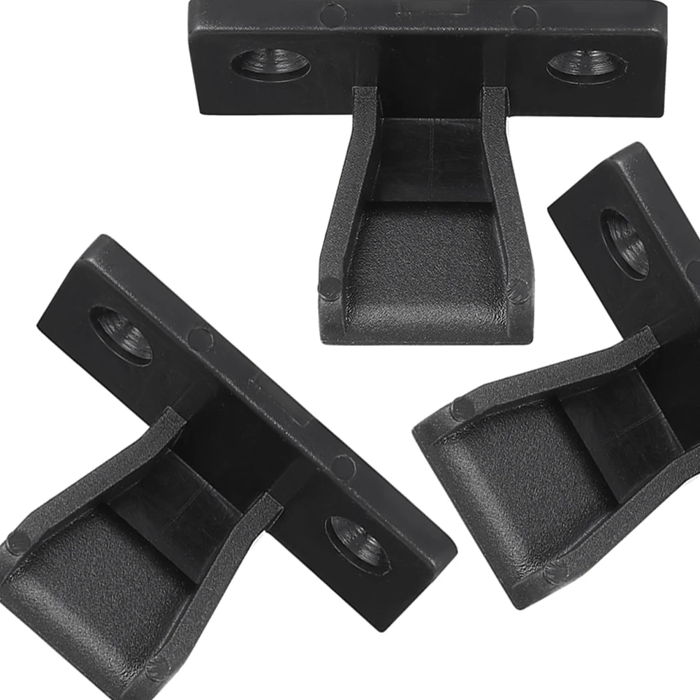 20 قطعة موصل زاوية الخزانة السوداء قوس مشترك سريع التركيب لتركيب خزانة الملابس مشبك الضغط على الأجهزة والأثاث المخفي