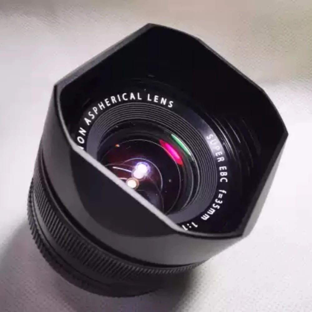 For Fujifilm XF18F2 R/XF35F1.4 R/XF60F2.4 R Camera Lens Hood Metal Screw-in Lens Hood Lens Cap Replaces Photography Accessories
