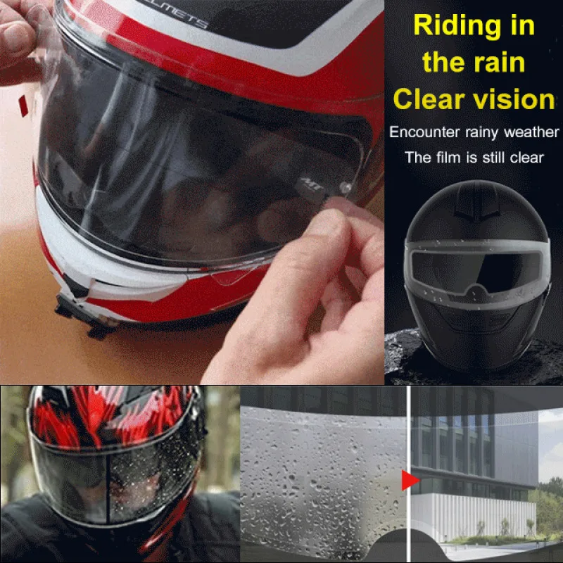 Waterproof Motorcycle Anti-Fog Lens Stickers Clear Patch Film Protective Sun Visor Screen Shield For Motorbike Helmets Visor