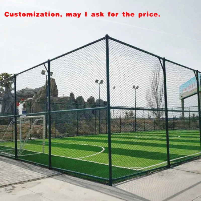 

Изготовленный на заказ. Простота сборки Оцинкованная проволочная сетка из ПВХ, цепь для забора, спортивный стадион, металлический забор, подходящий для садовых спортивных полей